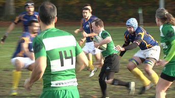 Mensen met en zonder beperking spelen samen rugby in Hasselt