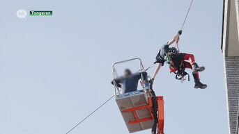 Brandweer redt arbeider die urenlang vastzit in hoogtewerker in Tongeren