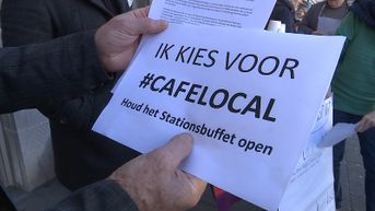 Protest tegen verdwijning Hasselts Stationsbuffet