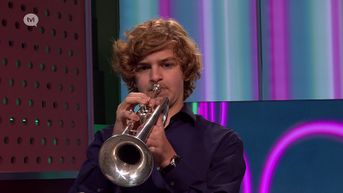 14 jarige trompettist Arne Bijnens