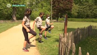 Leerlingen Herx en revalidatiecentrum Sint-Ursula maken bewegingsparcours in Herk-de-Stad