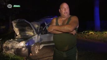 Veldwachter redt automobilist uit brandende auto in Bilzen