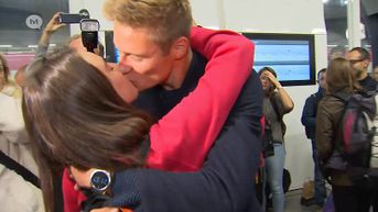 Nina Derwael feestelijk ontvangen op Brussel-Zuid