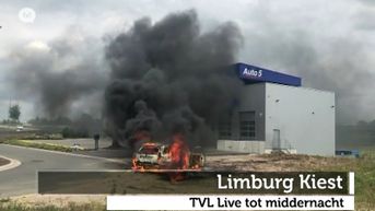 Wagen brandt volledig uit aan tankstation Bilzen