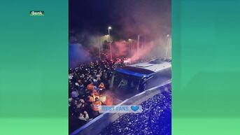 Genkse spelersbus krijgt warm onthaal aan Luminus Arena