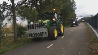 Boze boeren onderweg om te protesteren in Maastricht