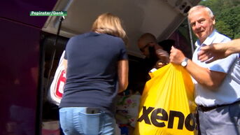 Genkse vrijwilligers delen ingezamelde spullen uit in zwaar getroffen Pepinster