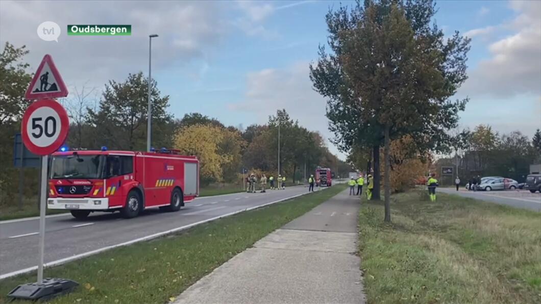 N76 in Oudsbergen tijdelijk afgesloten door gaslek TV Limburg