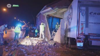 Vrachtwagen boort zich in garage in Bilzen