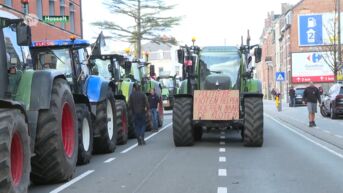 Boeren protesteren tegen Mest Actie Plan in Hasselt