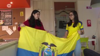 Ecuadoraanse studenten UHasselt supporteren voor hun nationale ploeg