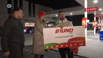 Tugay was wel heel snel bij Tine en won de tankkaart bij Esso Bruno in Genk-Noord