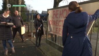 Ouders en leerkrachten protesteren tegen ontslag schooldirecteur in Maasmechelen