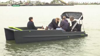 Belgische primeur: boot van gerecycleerd afval te water gelaten in Kinrooi
