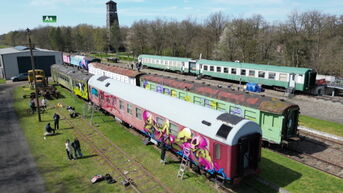 Artiesten toveren treinwagons om tot kunstwerken in As