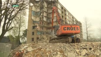 Spectaculaire beelden: sociale woningcomplex in Kolderbos gaat tegen de vlakte