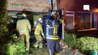 Wagen vliegt uit de bocht in Sint-Truiden en ramt twee huizen