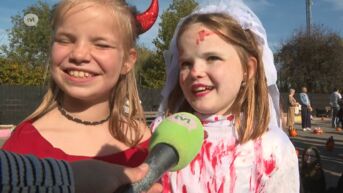 Nieuwerkerkse leerlingen lopen Halloweenshow