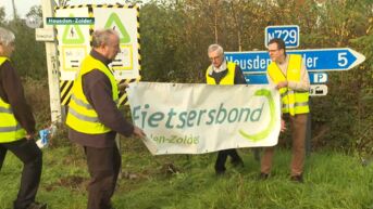 Fietsersbond Heusden-Zolder voert actie aan gevaarlijk kruispunt in Terlamen