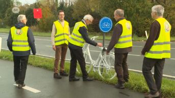 Fietsersbond Heusden-Zolder voert actie aan gevaarlijk kruispunt in Terlamen