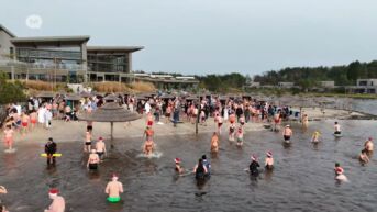 300 ijsberen wagen zich aan nieuwjaarsduik aan Terhills