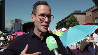 Vooruit verdedigt regeringsdeelname tijdens 1 mei-viering op C-Mine in Genk