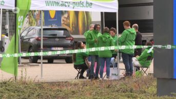 Actie bij distributiecentrum Lidl in Genk: 