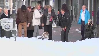 Sneeuw in Hasseltse binnenstad bij 18 graden