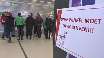 Vakbonden voeren actie, Carrefour in Genk tot maandag dicht