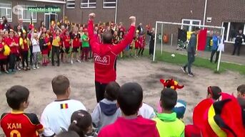 Kinderen van basisschool Viejool in Eksel krijgen Rode Duivels op bezoek