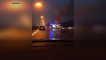 Veel verkeershinder na autobrand op E313 in Hasselt