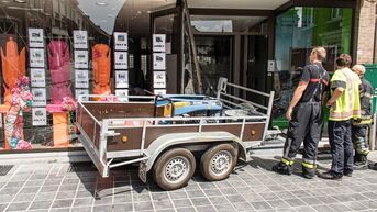 Aanhangwagen ramt etalage in Sint-Truiden