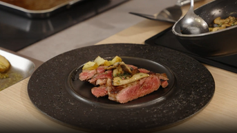 Aardappelen - entrecote - porcini - mergpijp